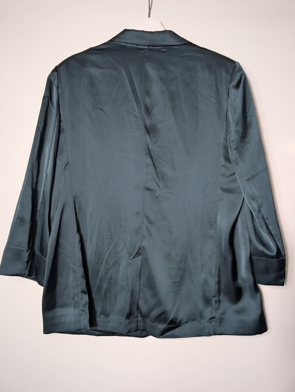 Goelia Satin Blazer Teal Women's Size XL - Image 5