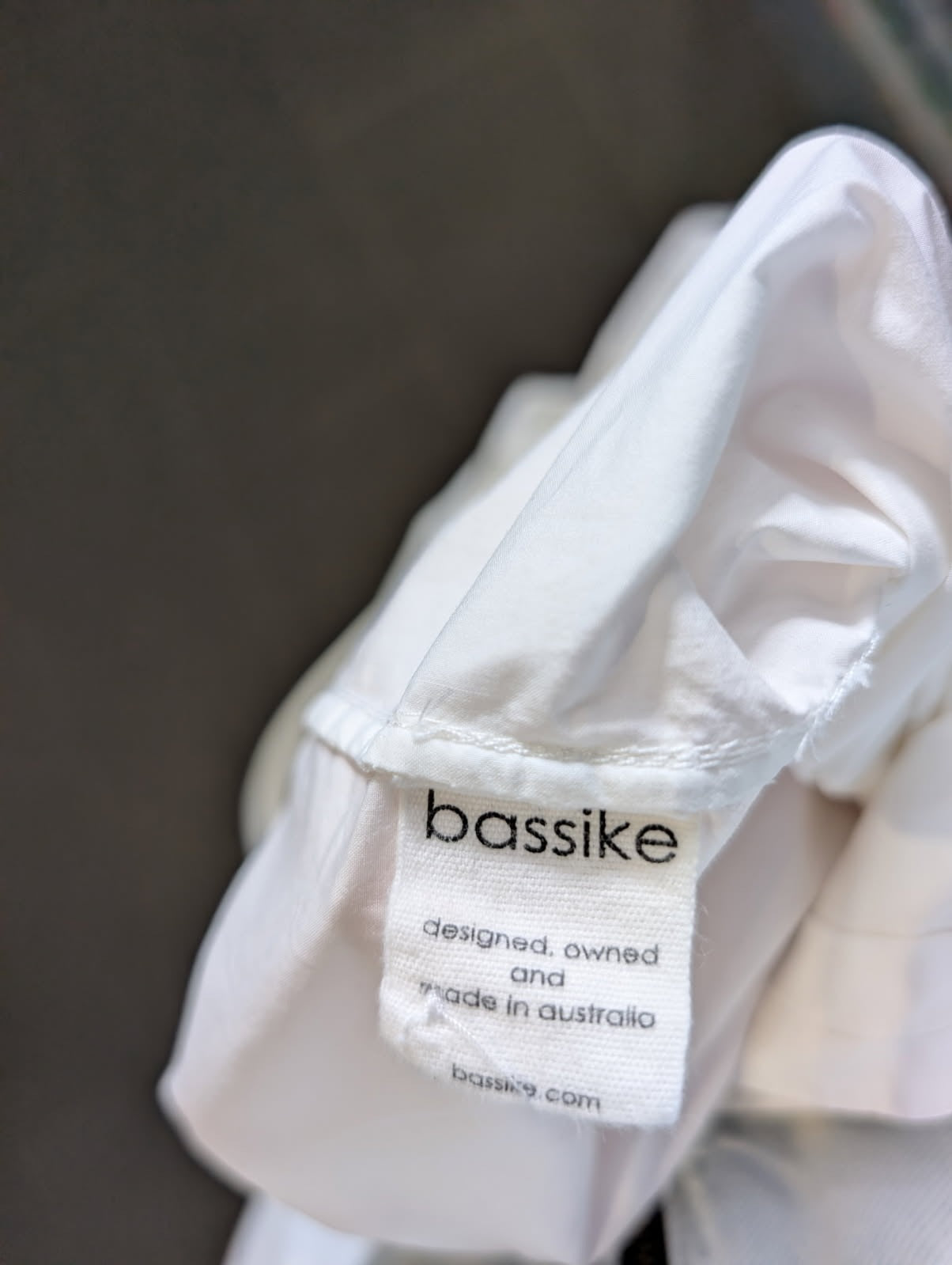 Bassike White Poplin V-Neck Button-Down Shirt - Size 1 - Image 5