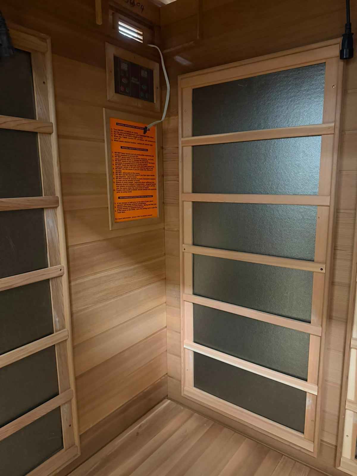 Home Wellness 2-Person Far Infrared Sauna Brown - Image 5
