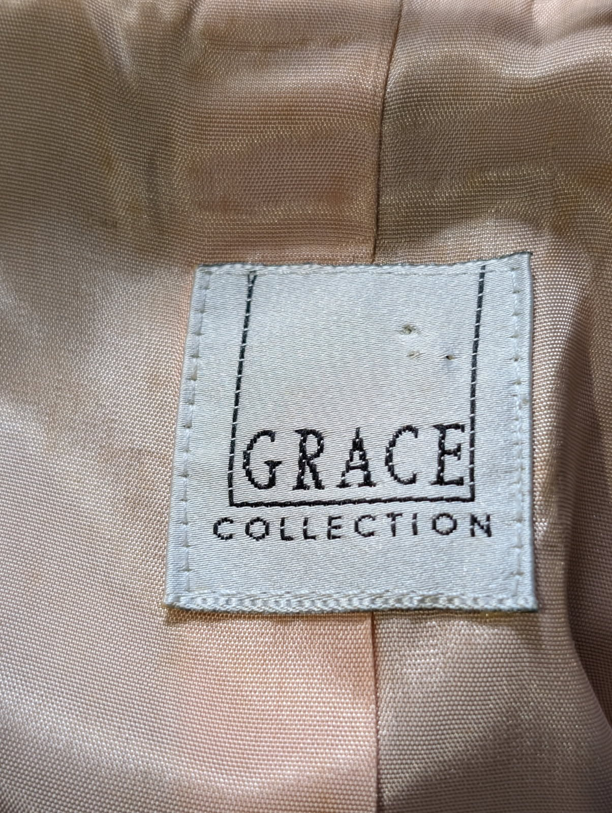 Grace Collection Vintage Blazer Beige Pure Wool UK 10 - Image 5
