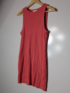 Kookai Ribbed Tank Top Coral Pink Size 2 - Image 5