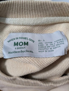 Motherchuckers Work From Home Club 2020 Sweatshirt Beige XS-S - Image 5