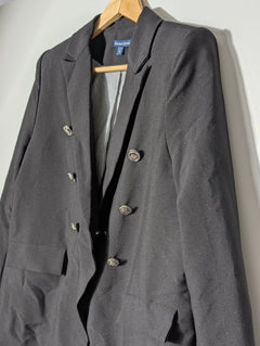 Gordon Smith Double-Breasted Blazer Black Women's Size 10 - Image 5