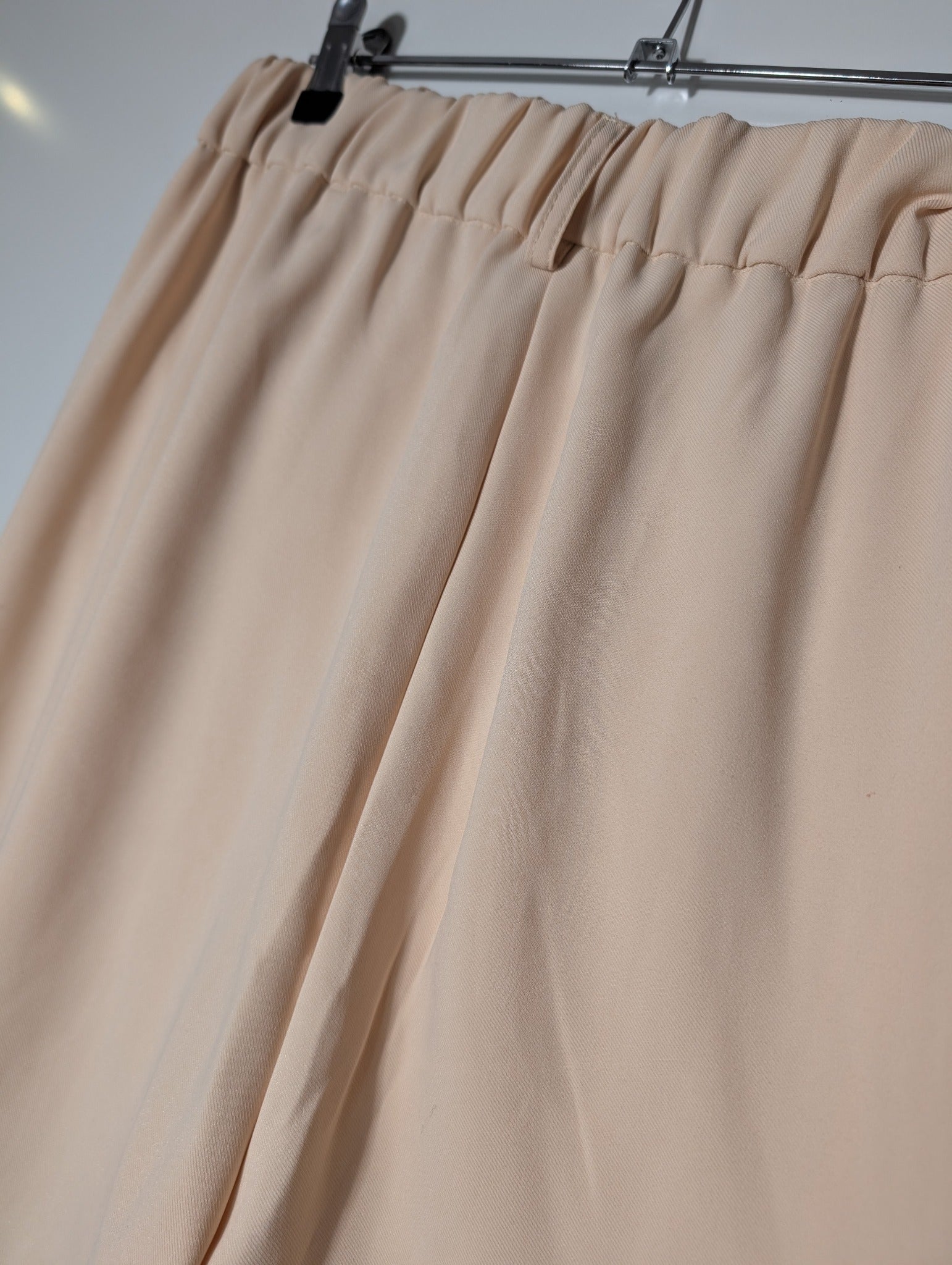 Atmos&Here High-Waisted Pleated Wide-Leg Trousers Beige Size 12 - Image 5
