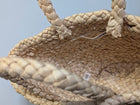 Reformation Woven Straw Half-Moon Tote Bag Beige - Image 2