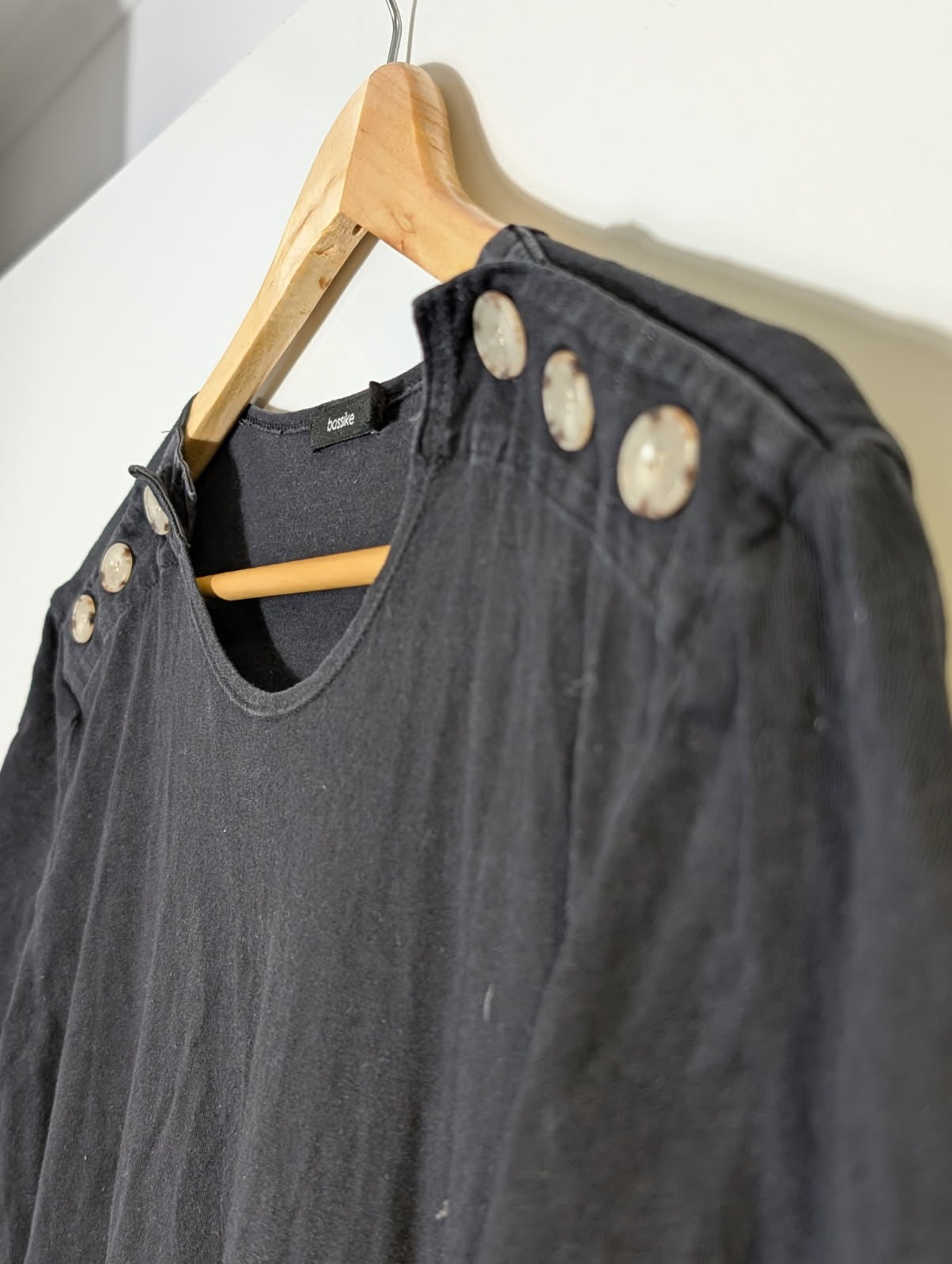 Bassike Black Organic Cotton T-Shirt Dress - Size XS - Image 5