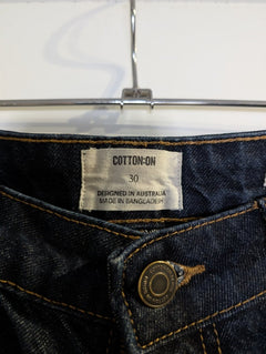 Cotton On Women's Dark Wash Denim Mini Skirt - Size 30 - Image 5