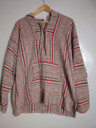 Confecciones Angy Mexican Baja Hoodie Red Striped Pullover XL - Image 5