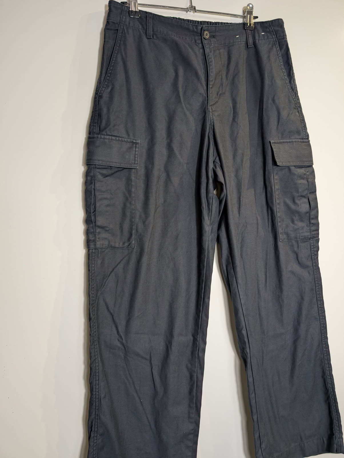 Uniqlo Cargo Pants Black Cotton Utility Trousers Size M - Image 5