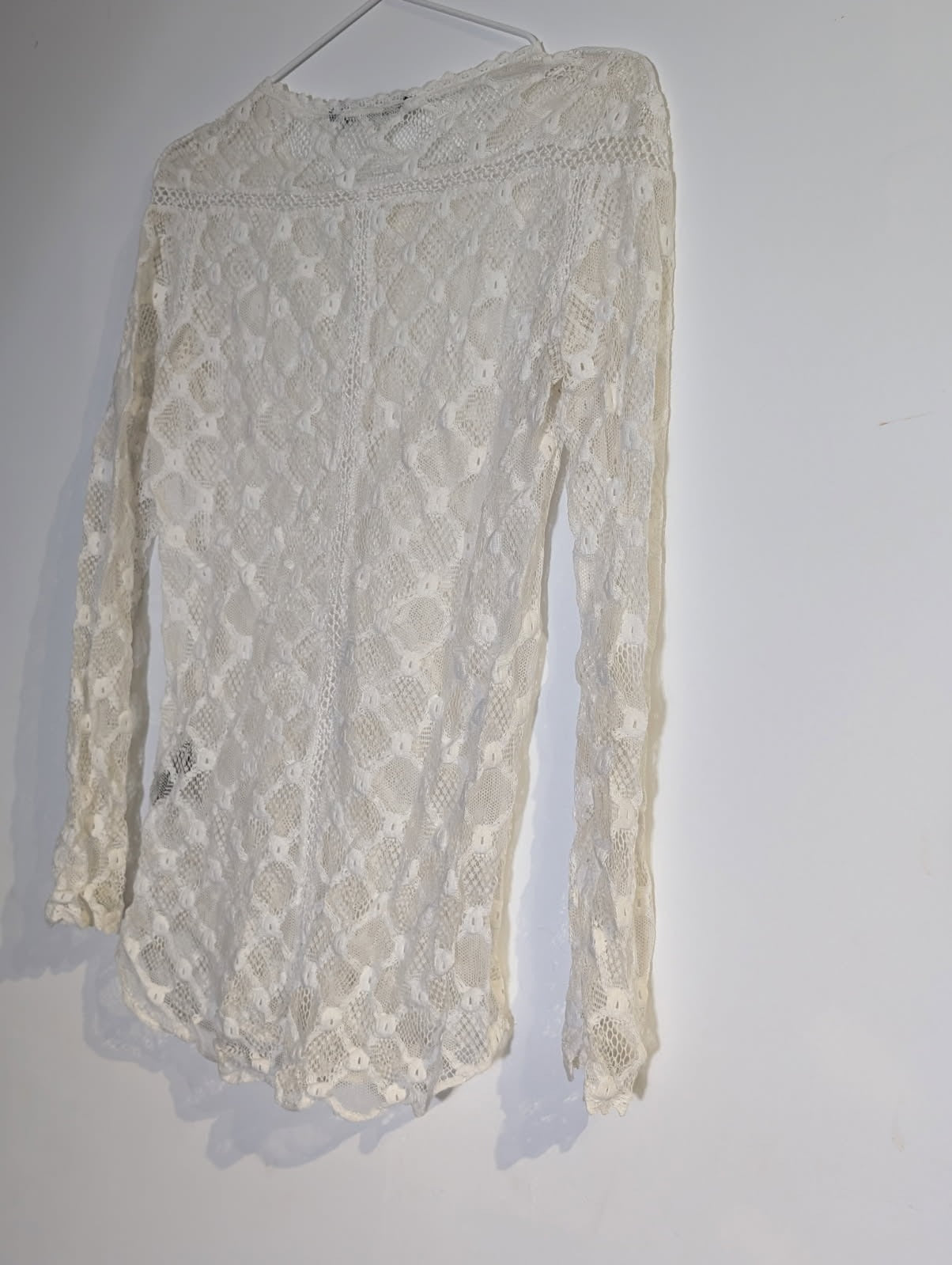 Isabel Marant Cream Lace Long Sleeve Blouse - Image 5
