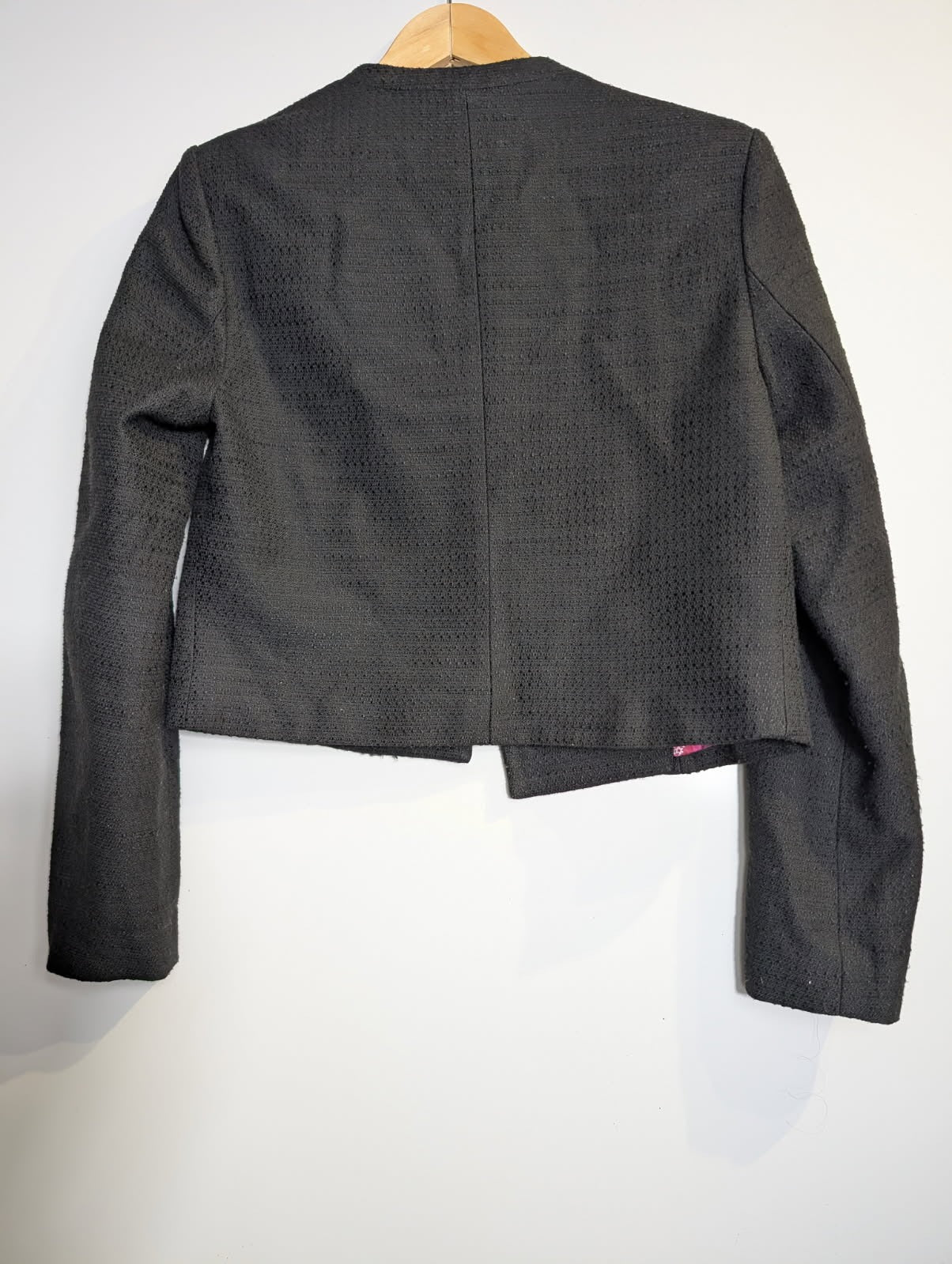 Alannah Hill Textured Cropped Blazer Black Women's Size 12 - Image 6