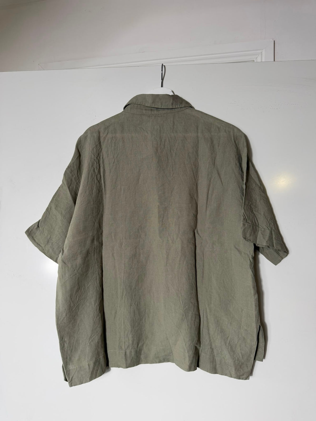 Country Road Women's Relaxed Organic Linen Shirt Sage Green Size 10 - Image 5