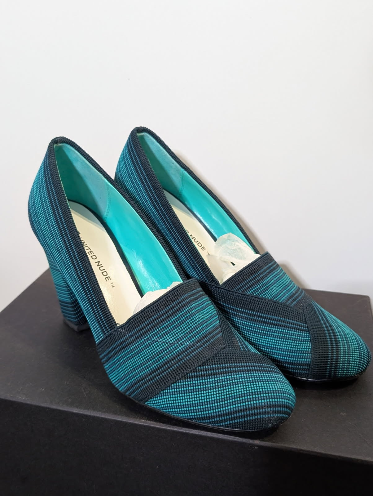United Nude Eamz Pumps - Teal/Black Striped Women's EU 39 - Image 5