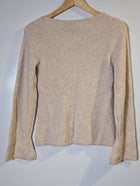 Marcs Metallic Knit Sweater Beige Sparkle Size S - Image 5