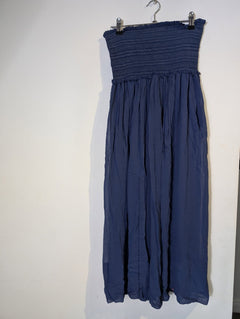 Isabel Marant Blue Smocked Strapless Maxi Dress - Size 36 - Image 5