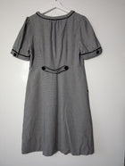 KATHERINE London V-Neck Dress Grey Houndstooth Size 12 - Image 5