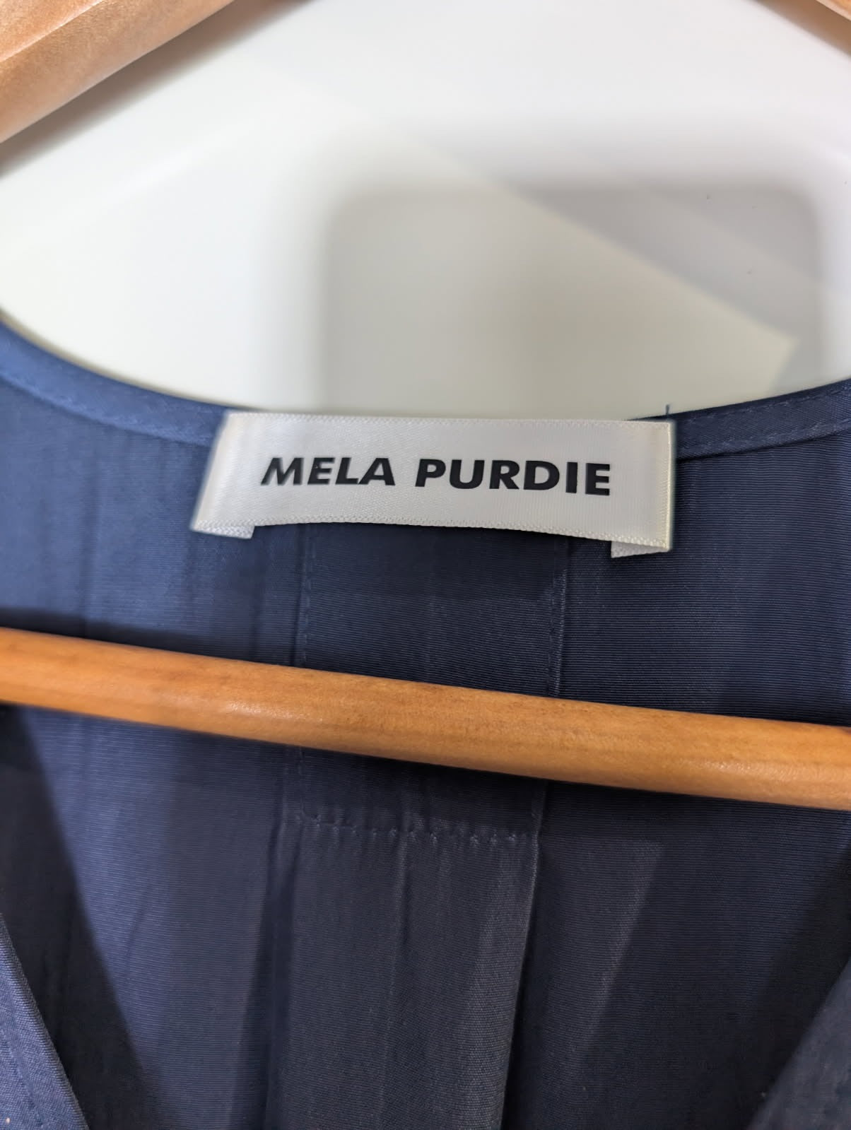 Mela Purdie V-Neck Sleeveless Dress - Navy Blue Women's Size 10 - Image 6