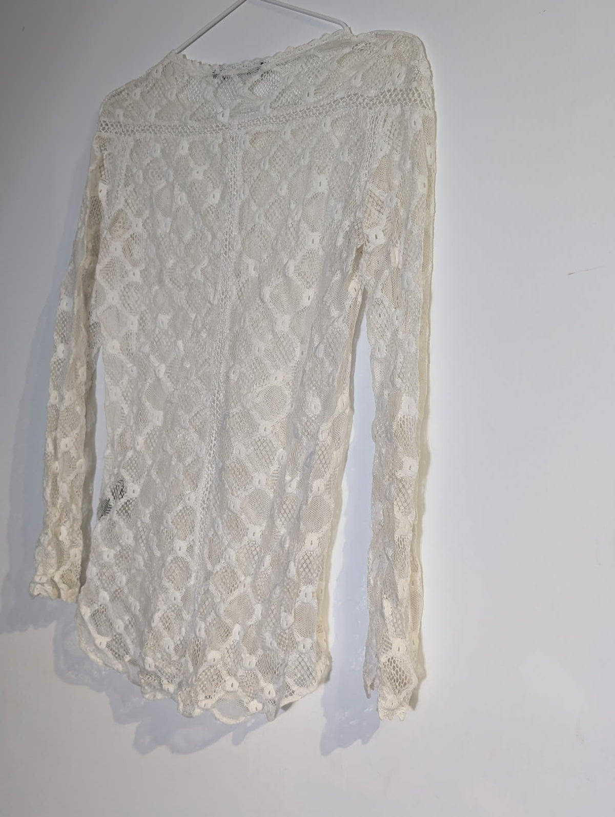 Isabel Marant Cream Lace Long Sleeve Blouse - Image 5
