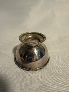 MAPPIN&WEBB Silver-Plated Salt Cellar With Cobalt Blue Glass Liner - Image 5