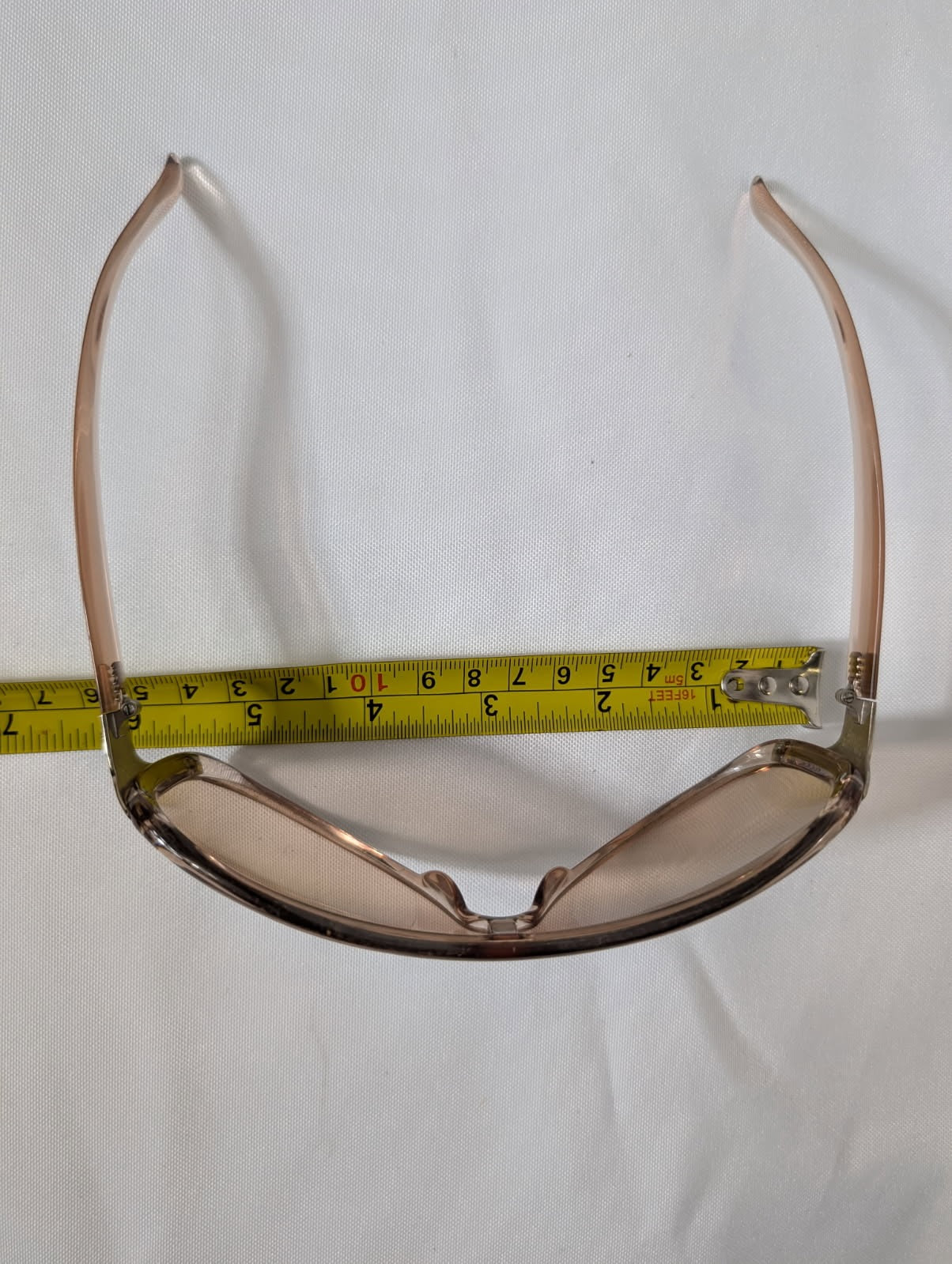 Vintage Yves Saint Laurent YSL Shield Sunglasses - Translucent Brown - Image 5