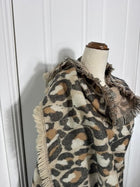 Leopard Print Fringed Blanket Scarf - Soft Oversized Wrap - Image 5