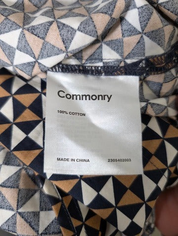 Commonry Geometric Print Blouse Women's Size 12 - Image 5