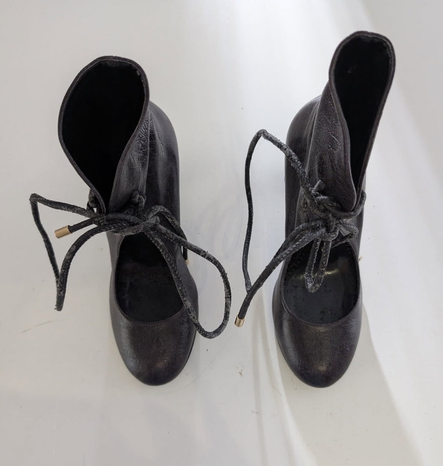Stella McCartney Lace-Up Ankle Boots - Black EU 38.5 - Image 5