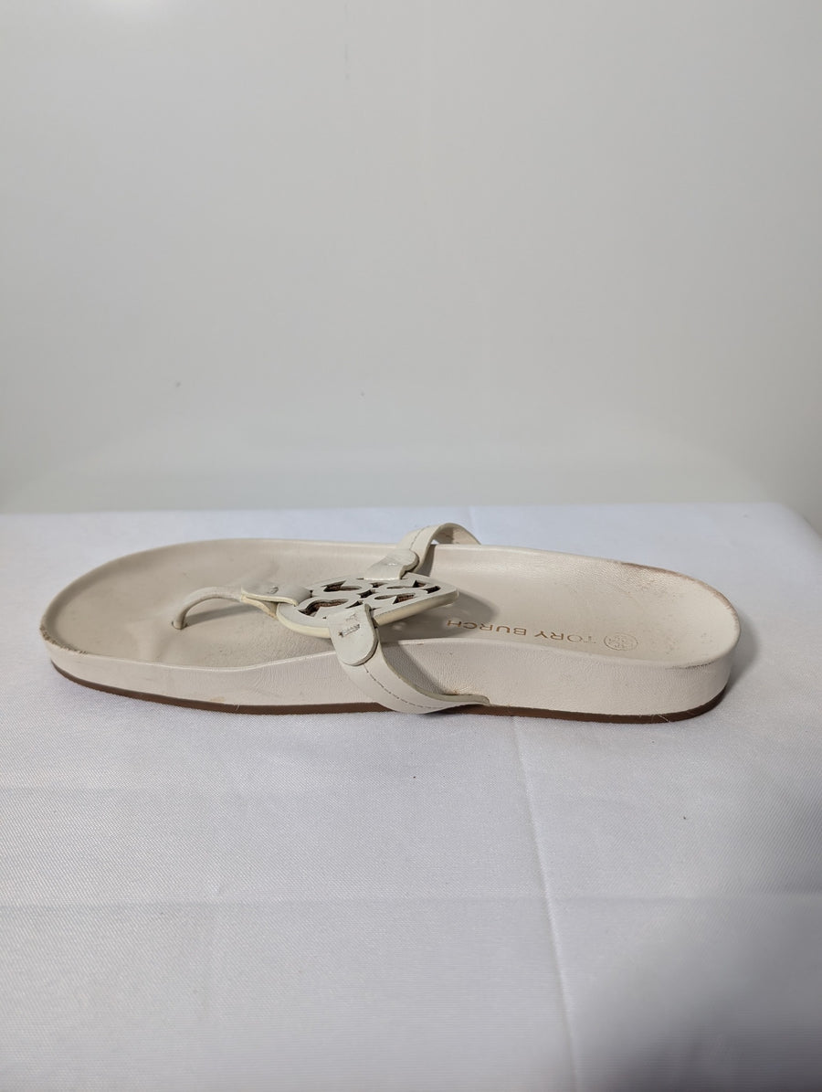 Tory Burch Miller Cloud Sandals Cream Women's US 10 - Image 5