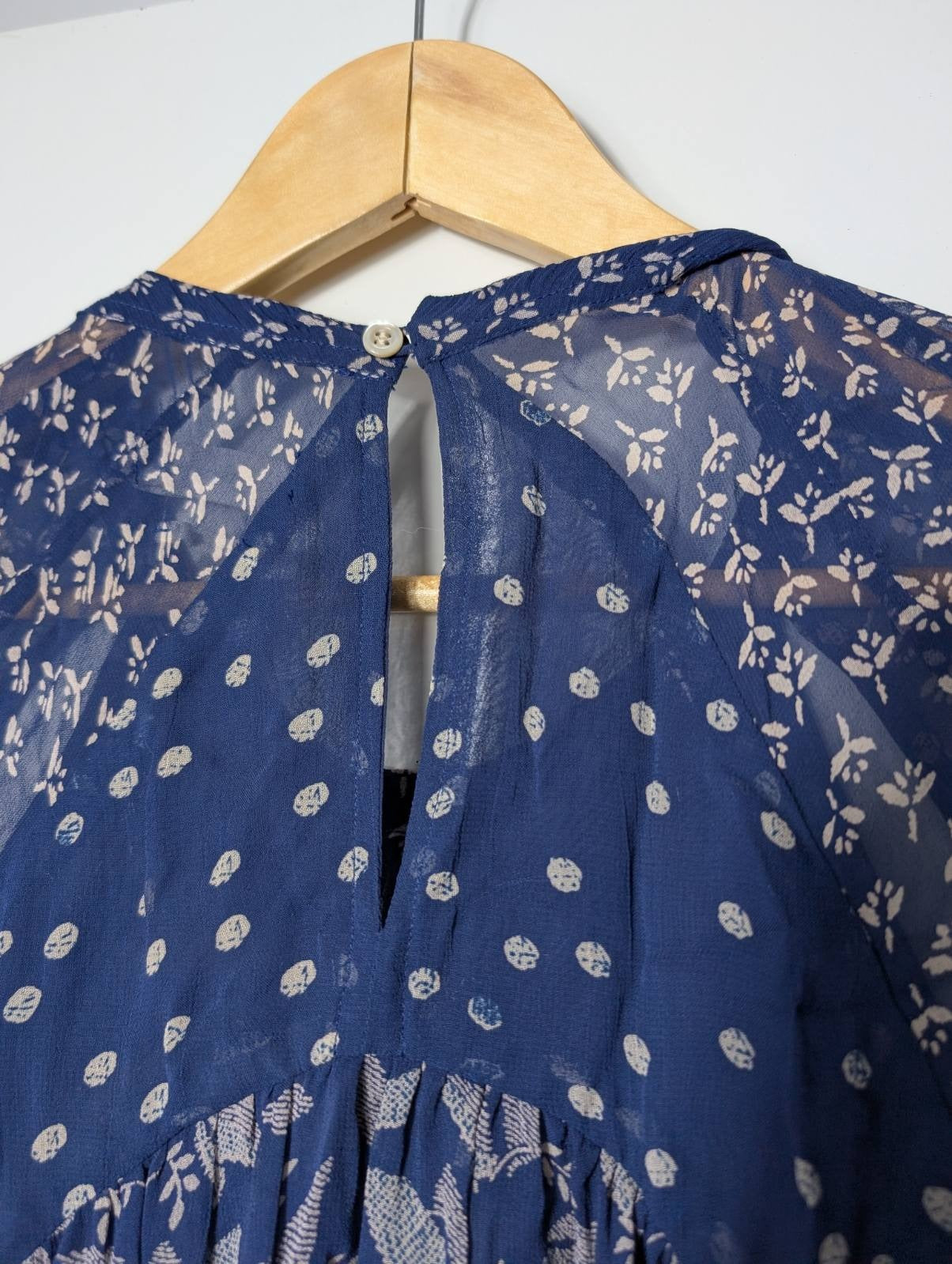 Isabel Marant Etoile Yana Floral Print Viscose Midi Dress - Blue Size 38 - Image 5