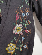 Golden Spiderweb by Elizabeth Floral Knit Cardigan Black - Image 5