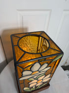 Vintage Leadlight Works Peaston Floral Stained Glass Table Lamp - Image 5