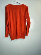 Olivia Graham Silk Cashmere Crewneck Sweater Orange Size S - Image 5