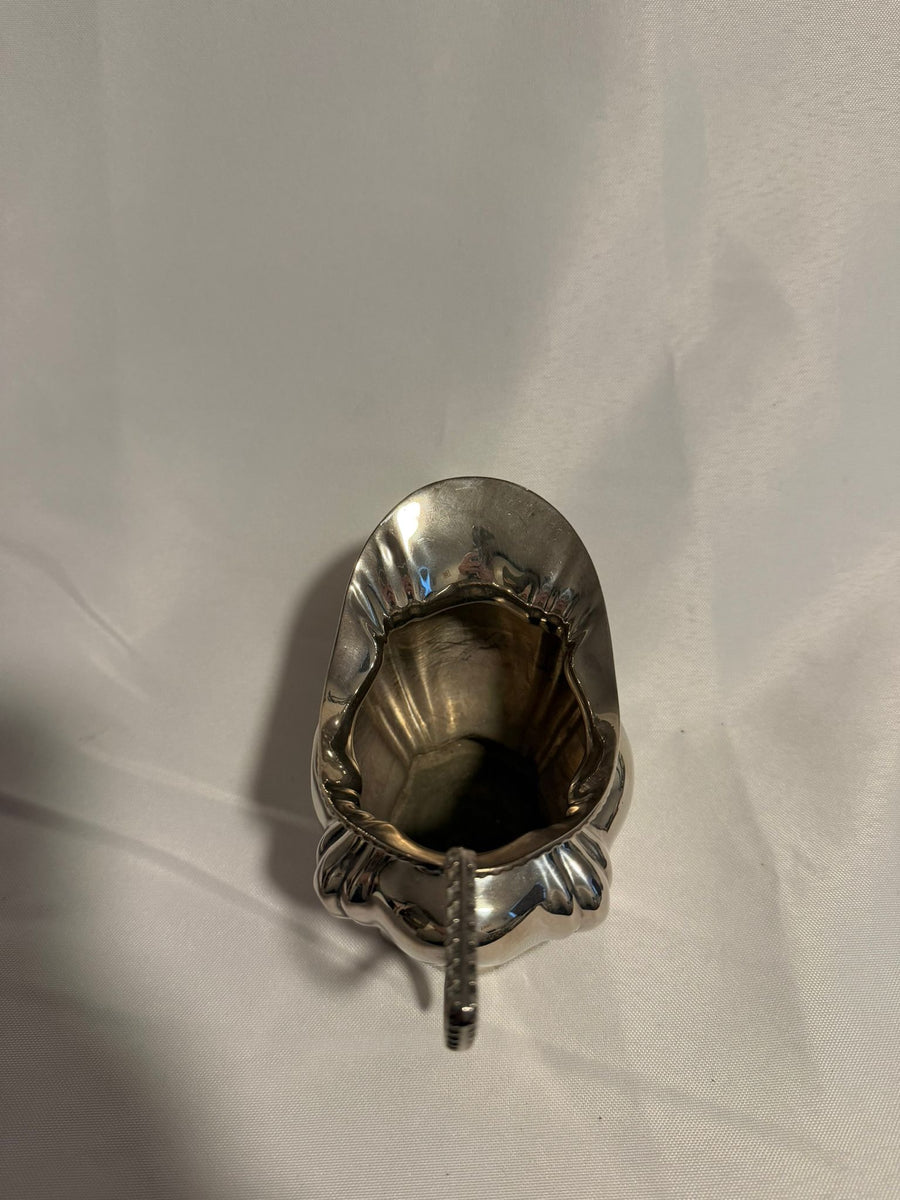 Vintage Silver Plated Creamer Pitcher Scalloped Design - Image 5