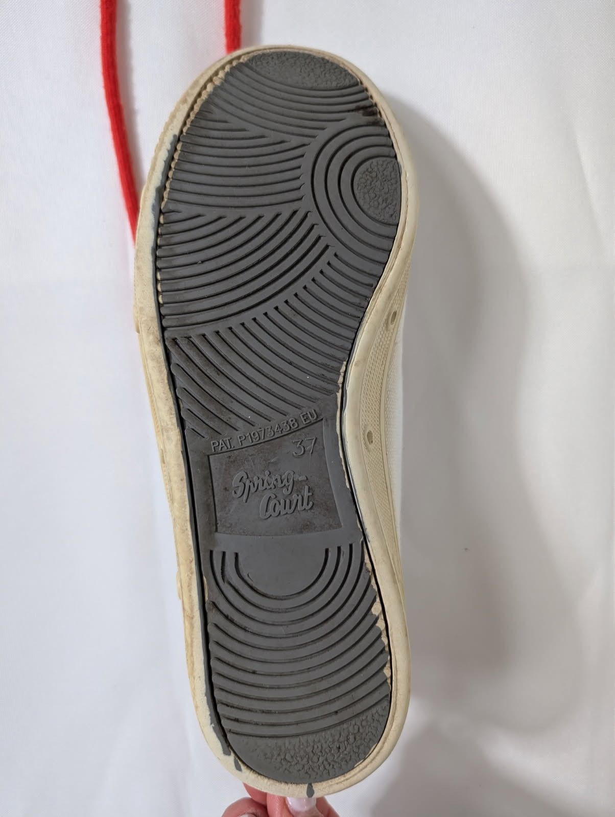 Spring Court G2 Canvas Low-Top Sneakers - White/Red EU 37 - Image 6