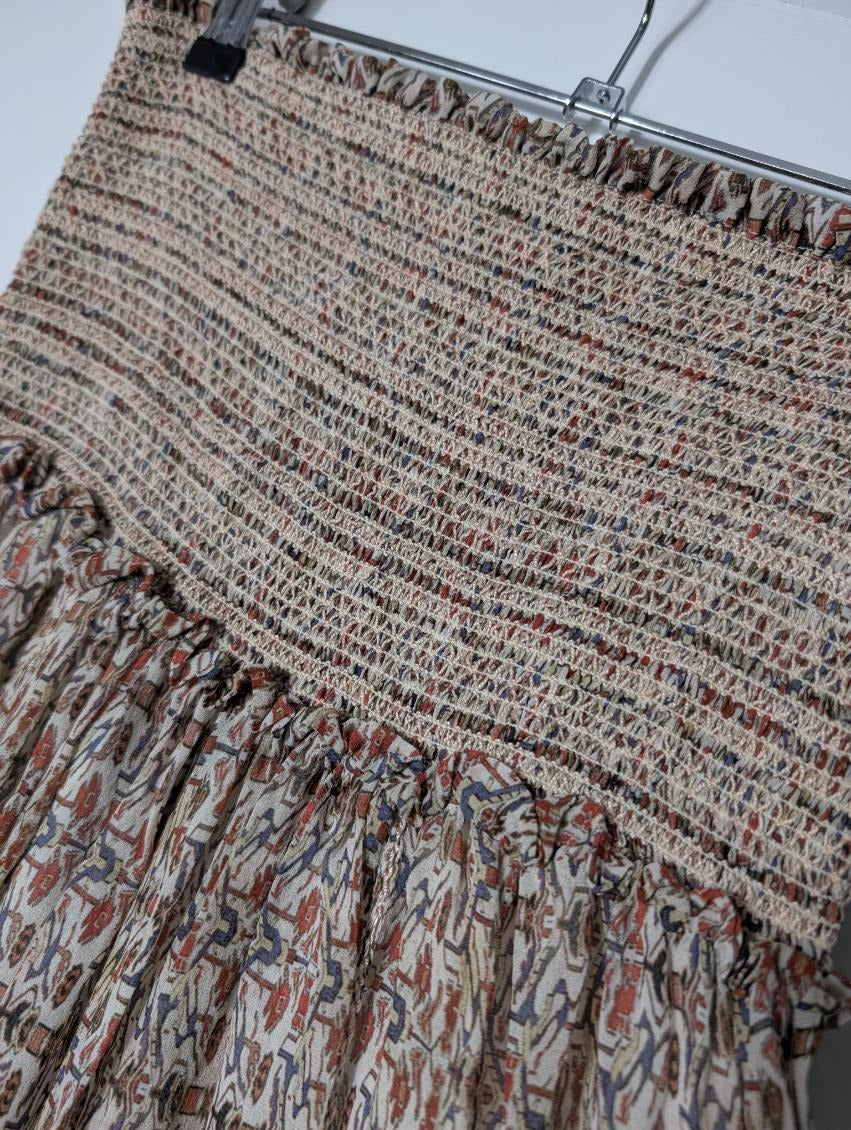 Isabel Marant Silk Smocked Strapless Maxi Dress - Size 36 - Image 5