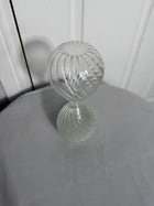 Hand Blown Glass Hourglass - Decorative Twisted Swirl with White Sand - Image 6