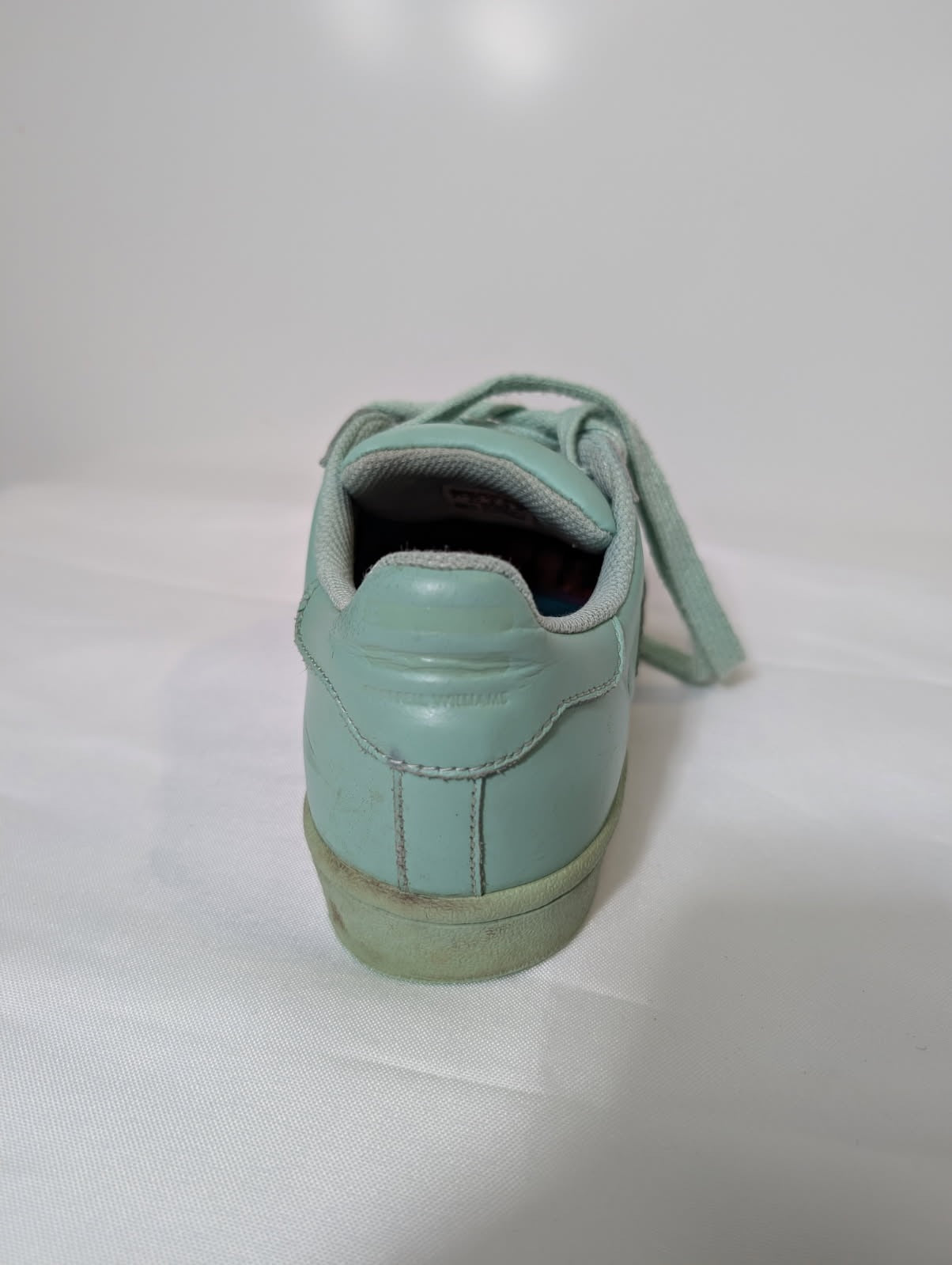 Adidas Superstar Pharrell Williams Sneakers - Mint Green US 4 - Image 5