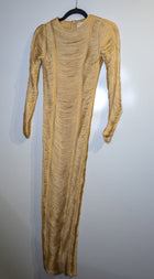 ASOS Design Gold Fringe Long Sleeve Dress UK 4 - Image 5