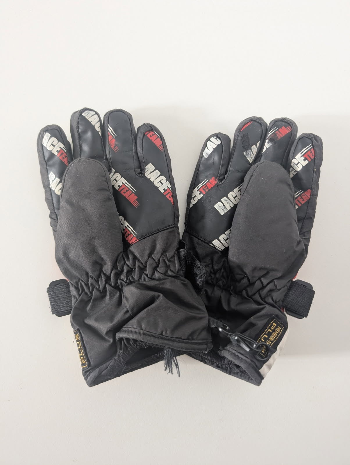 Level Race Team Thermo-Plus Ski Gloves - Black/White/Red - Image 5