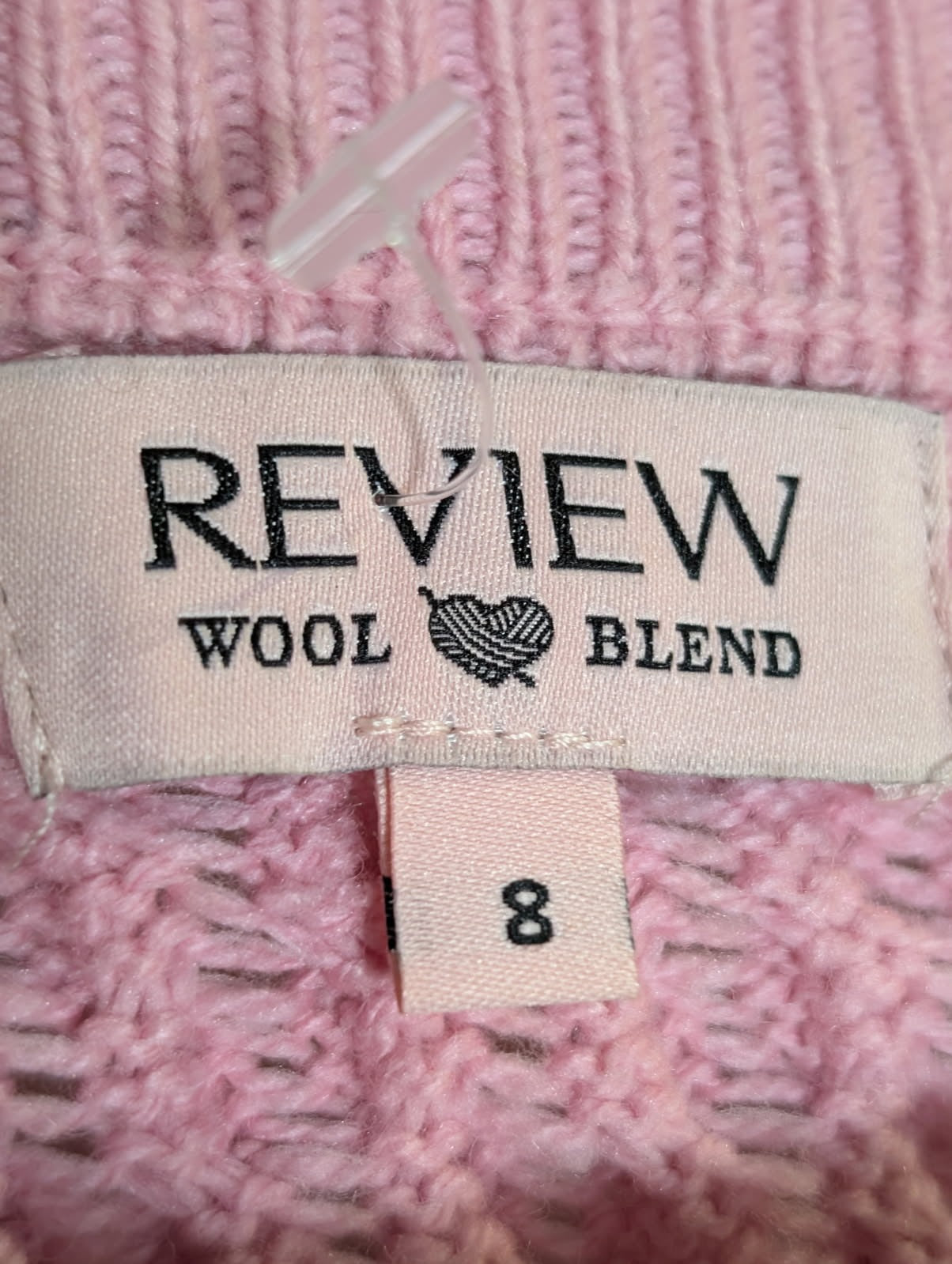 Review Pink Cable Knit Peplum Sweater - Women's Size 8 - Image 5