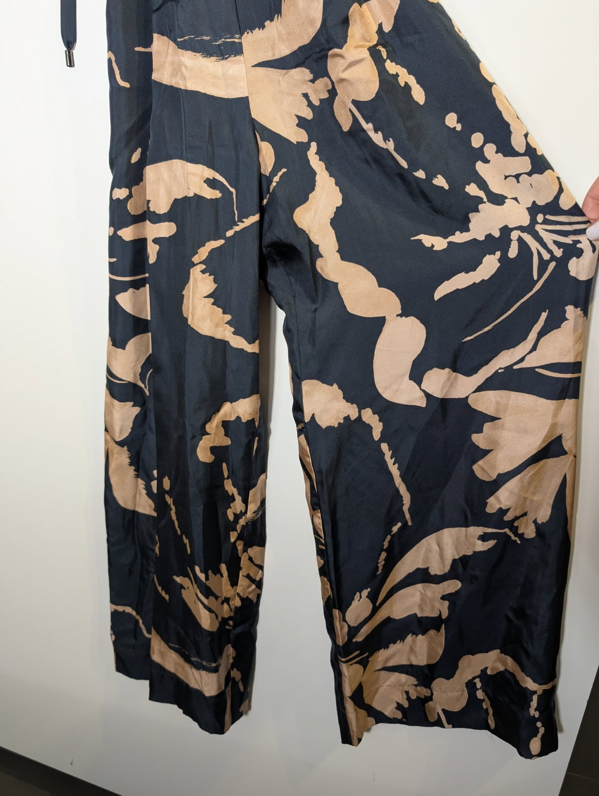 Ginger & Smart Silk Wrap Maxi Dress - Black & Tan Floral - Image 5