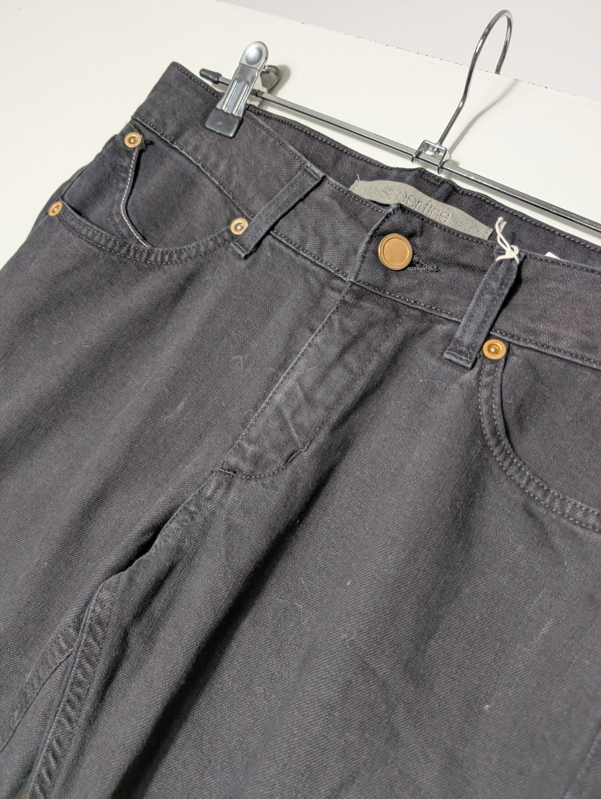 Superfine London Harry Straight Leg Jeans - Black Size 26 - Image 5