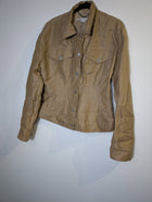 Stella McCartney Button-Down Jacket Tan Diagonal Stripe - Image 3
