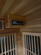 Corner Infrared Sauna Room with Digital Monitor and Audio System - Image 5