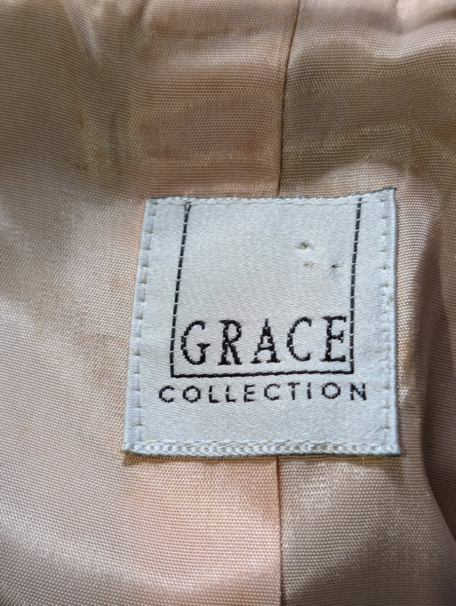 Grace Collection Vintage Blazer Beige Pure Wool UK 10 - Image 5