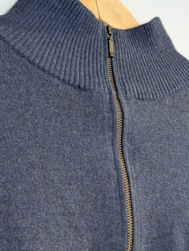 Nimble Men's Quarter-Zip Mock Neck Sweater - Blue Size Large - Image 5