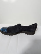 Carucci Roma Suede and Patent Leather Cap-Toe Loafers Black Blue EU 38 - Image 5
