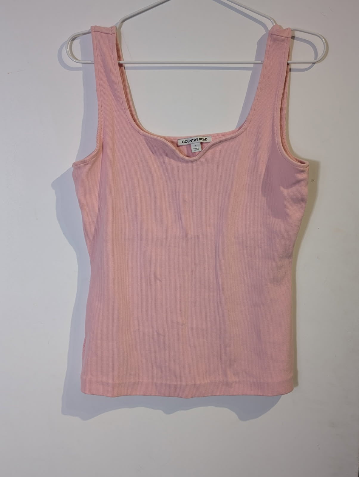 Country Road Ribbed Tank Top - Pastel Pink Women's Size S - Image 5