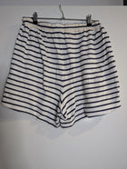Sportscraft Striped Drawstring Knit Shorts Navy/White Size M - Image 6