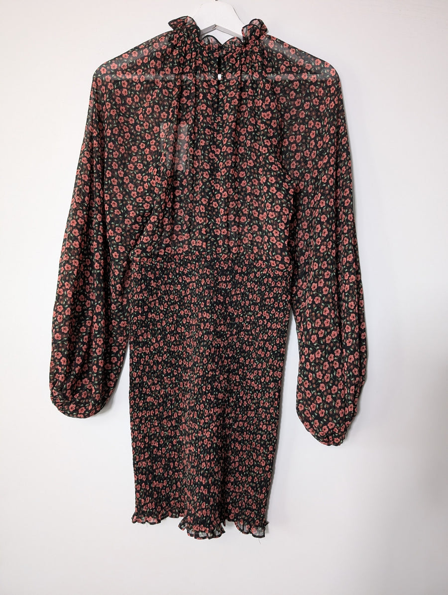 C/MEO Collective Floral Smocked Mini Dress Size XS - Image 5